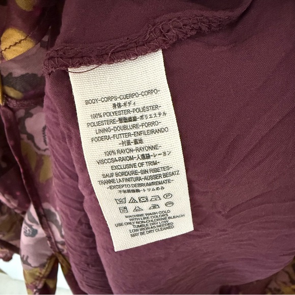 Free People Morning Light Satin Floral Printed Mini Dress Sz 10 - Picture 15 of 17